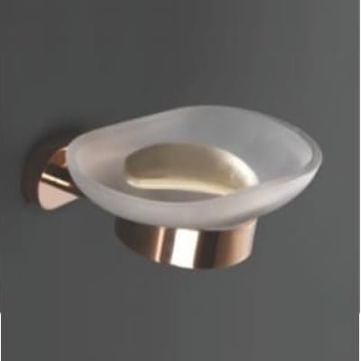 Soap Dish Glass Rose Gold